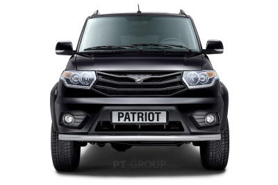 Защита переднего бампера одинарная Ø63мм (НПС) UAZ Patriot 2014- (05020101)