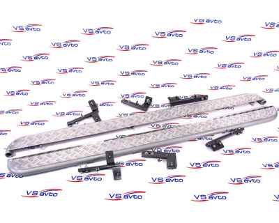 Защита порогов с алюминиевым листом (d.51) Лада Ларгус Cross (арт. 3440)