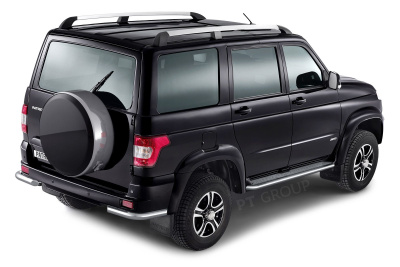 Защита порогов с алюм. площадкой Ø51мм (НПС) UAZ Patriot 2014- (05020201)