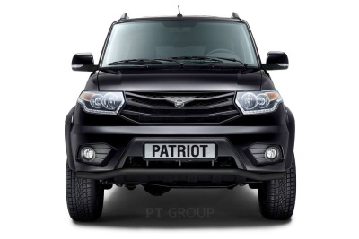 Защита переднего бампера Ø63мм "Волна" ШАГРЕНЬ Черный (ППК) UAZ Patriot 2014- (UZP-14-330213.22)