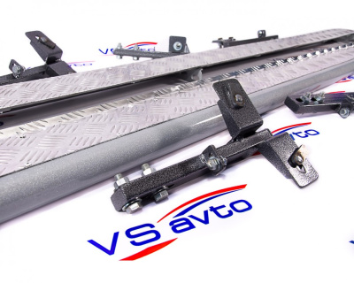 Защита порогов с алюминиевым листом (d.51) Лада Ларгус Cross (арт. 3440)