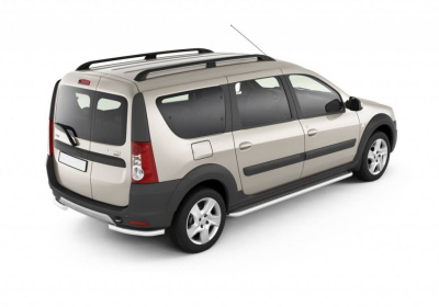 Защита порогов с алюм. площадкой Ø51мм (НПС) LADA Largus Cross 2015- (LLC220302)