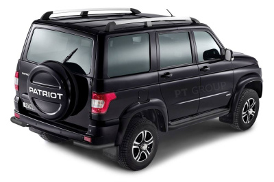 Защита порогов с алюм. площадкой (Ø51мм) ШАГРЕНЬ Черный (ППК) UAZ Patriot 2014- (UZP-14-330301.22)