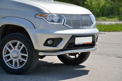 Защита переднего бампера Ø63мм "Волна" (НПС) UAZ Patriot 2014- (05020103)