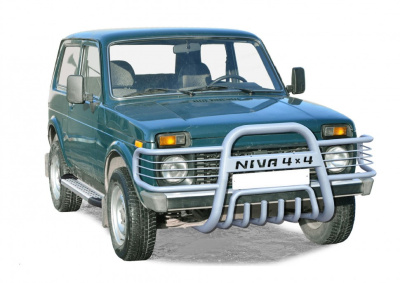 Передок с загнутыми ушами с доп.защитой двиг. (d63.5) 21214-31 «Нива» (арт. 0382) Передок с загнутыми ушами с доп.защитой двиг. (d63.5) 21214-31 «Нива» (арт. 0382)