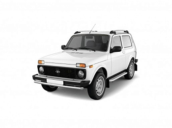 Защита порогов с алюм. площадкой Ø51мм (НПС) LADA "4х4 2121" 1995-/ "4x4 URBAN" 2015- (LNI220301)