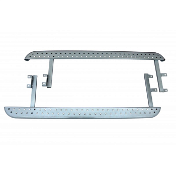 Пороги «Трофи» с металлическим листом 2123 Шевроле Нива RS, Niva Travel (арт. 0169 RS)