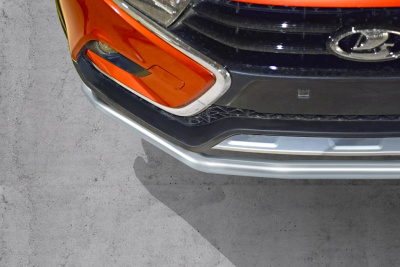 Защита переднего бампера одинарная Ø51мм (НПС) LADA Vesta SW Cross 2017- (LSC220202)