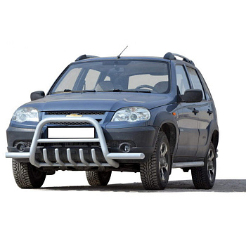 Передок с доп. защ. двигателя «Низкий» с усами 2123 Шевроле Нива RS (арт. 3111 RS)