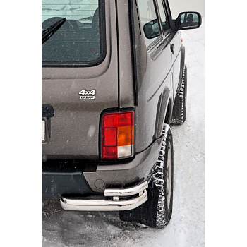 Защита заднего бампера «Уголки двойные ЛЮКС» нерж. Urban 4х4 (арт. 1321)