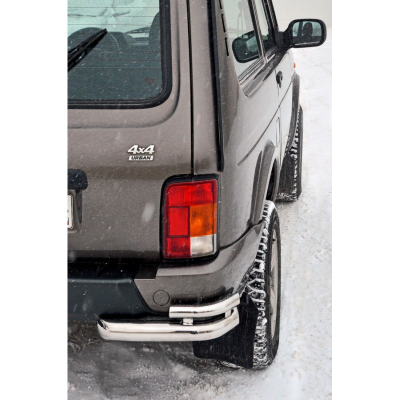 Защита заднего бампера «Уголки двойные ЛЮКС» нерж. Urban 4х4 (арт. 1321)