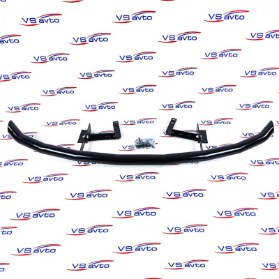 Защита переднего бампера одинарная Ø63мм ШАГРЕНЬ Черный (ППК) UAZ Patriot 2014- (UZP-14-330201.22)