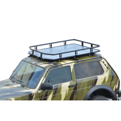 Багажник «ТРОФИ» с алюмин. листом (монтаж на рейлинги) 4х4 «Нива» (арт. 3331)