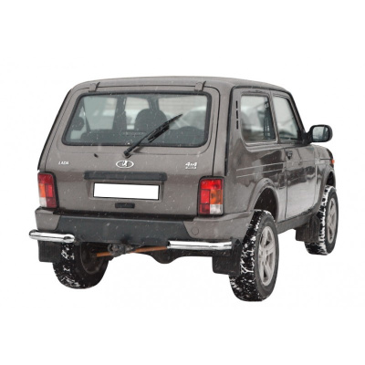 Защита заднего бампера «Уголки ЛЮКС» нерж. Urban 4х4 (арт. 1322)