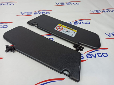 Козырьки солнцезащитные с зеркалом (черные) Шевроле Нива