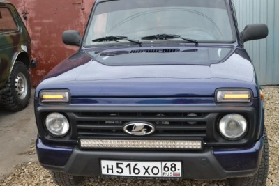 Подфарники диодные (хром) Лада 4х4