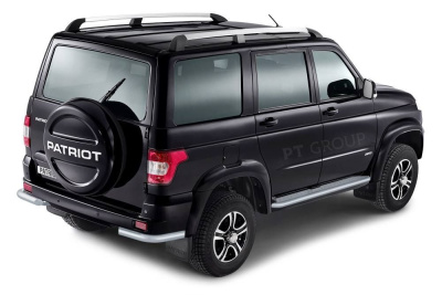 Защита порогов с алюм. площадкой (Ø51мм) ИСКРА Серебристый (ППК) UAZ Patriot 2014- (UZP-14-330301.11)