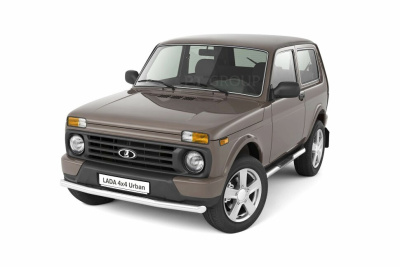 Защита порогов с накладками Ø63мм (НПС) Лада 4х4 2121 1995-/ 4x4 Urban 2015- (LNI220302)
