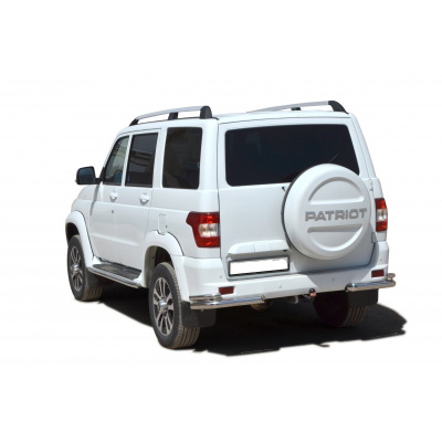 Защита заднего бампера «Уголки двойные» нерж. (d 63.5) УАЗ ПАТРИОТ RS (арт. 1454)