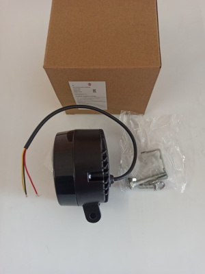 Фара светодиодная (дополнительного света) с режимом ДХО, круглая, комбо, 85х50 мм