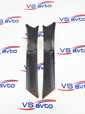 Облицовка стоек ("АвтоСоната" СА-4x4) под твитер для ВАЗ-2121, 4x4 выпуск до 2020 г. (высокочастотники направлены в салон)