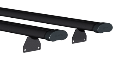 Багажники АЭРО с высоким кронштейном (1200мм, черные) на рейлинги АПС с пазом (2050-А12-1-02)