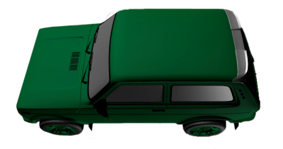 Спойлер Лада 4х4 аэродинамический подготовленный к окраске (грунтованный)