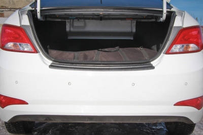 Накладка на задний бампер для Huyndai Solaris (2014-2017 г. в.)