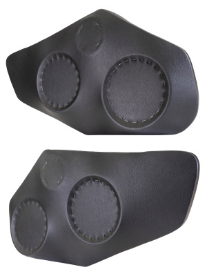 Подиумы Toyota Camry (3-х компонентные, 16х16х РУПОРНЫЙ ТВИТЕР), (выпуск  2011-16 г.г.), на обивке срезается подстаканник