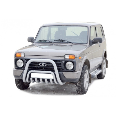 Защита переда «Низкая» (d63,5) с доп. защитой двигателя, нерж. Лада 4x4 Urban (арт. 1312) Защита переда «Низкая» (d63,5) с доп. защитой двигателя, нерж. Лада 4x4 Urban (арт. 1312)