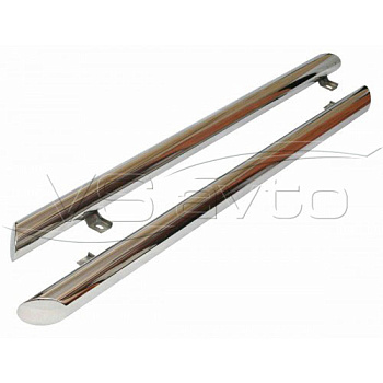 Пороги «Труба Люкс» нерж. (d. 76) ВАЗ 2123 Шевроле Нива (арт. 0215)