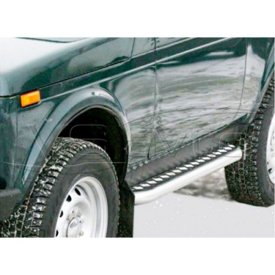 Пороги с алюминиевым листом (d 51) ВАЗ 21213 (арт. 0308)