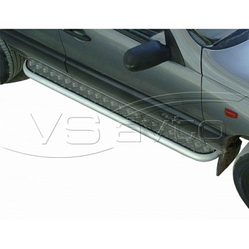 Пороги с алюминиевым листом ВАЗ 2123 Шевроле Нива (арт. 0110)