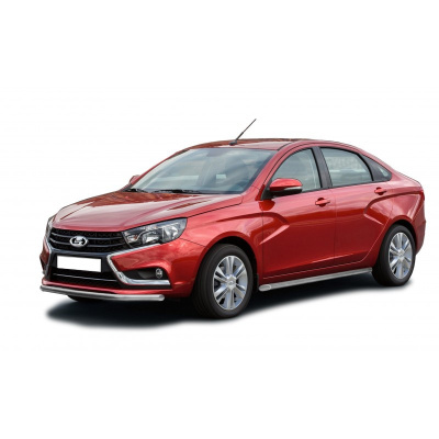 Защита переда «Труба» нерж. (d.51) Лада Веста (арт. 1457)