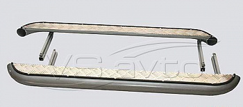 Пороги с алюминиевым листом (d 63,5) ВАЗ 21213