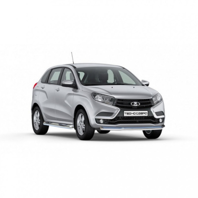 Защита переда «Труба», нерж. (d.51) Lada X-Ray (арт. 1438)