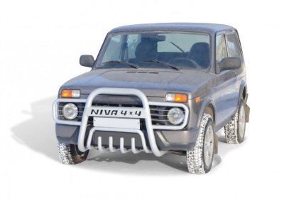 Передок с прямыми ушами с доп. защитой двигателя (d63.5) Urban 4x4 (арт. 0379)