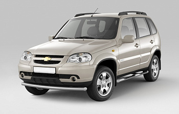 Защита порогов с накладками Ø63мм ШАГРЕНЬ (ППК) LADA Niva Travel 2021-/ LADA Niva 2020-/ CHEVROLET Niva 2009-2020 (LNT-21-330339.22)