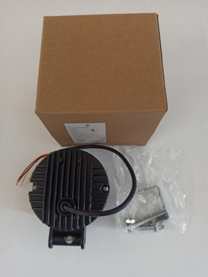 Фара светодиодная (дополнительного света) с режимом ДХО, круглая, комбо, 85х50 мм