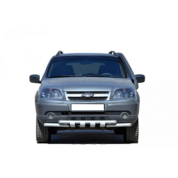 Защита переда «Труба двойная ЛЮКС» (d.51) 2123 Шевроле Нива RS (арт. 3121 RS)