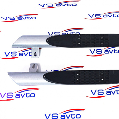 Защита порогов «Труба с проступью» (d.76) Lada X-Ray (арт. 3417)