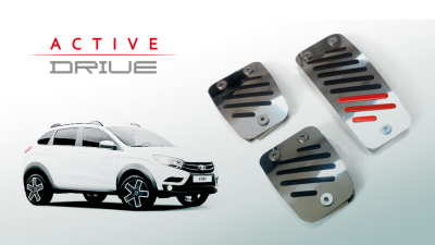 Накладки на педали (МКПП) X-Ray, Renault Duster, Renault Logan 2 Накладки на педали (МКПП) X-Ray, Renault Duster, Renault Logan 2