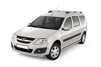 Защита порогов с алюм. площадкой Ø51мм (НПС) LADA Largus 2012- (LLA220302)
