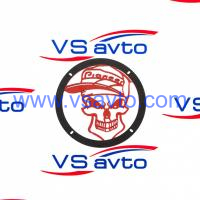 Грили двухслойные для динамиков 16 см VS-AVTO Череп красные