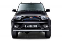 Защита переднего бампера одинарная Ø63мм ИСКРА Серебристый (ППК) UAZ Patriot 2014- (UZP-14-330201.11)