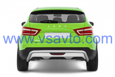 Защита заднего бампера Ø51мм (НПС) LADA Vesta SW Cross 2017- (LSC220101)