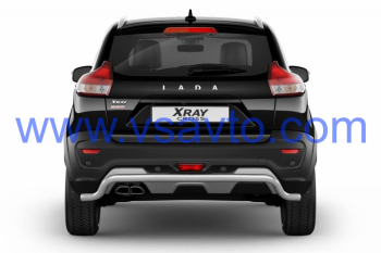 Защита заднего бампера Ø51мм "Волна" (НПС) LADA XRay Cross 2018- (LXC220101)