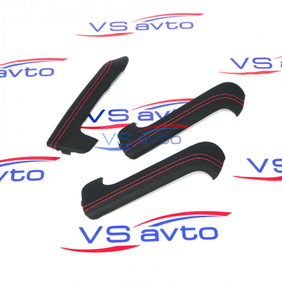 Накладки ручек дверей внутренних обшитые кожей Лада Гранта, Калина 2, Datsun