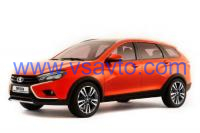 Полномасштабные коврики EVA на Lada Vesta SW Cross комплектация с ВЕРХНИМ багажником на фальшпол 2017 -