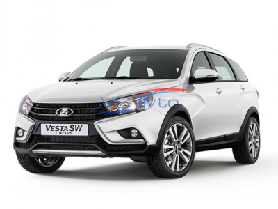 Коврики "EVA" Лада Веста SW Cross комплектация с верхним багажником на фальшпол (2017 -)